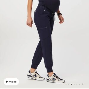 FIGS Zamora Maternity Jogger Scrub Pants - Navy